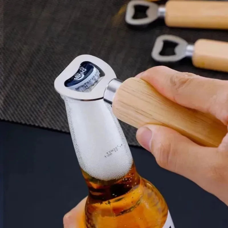 10pcs Beer Bottle Opener Wooden Bottle Opener For Home Kitchen Bar Restaurant Party Gift Kitchen Accessories Gadget Peaceful Pleasures Health and Wellness