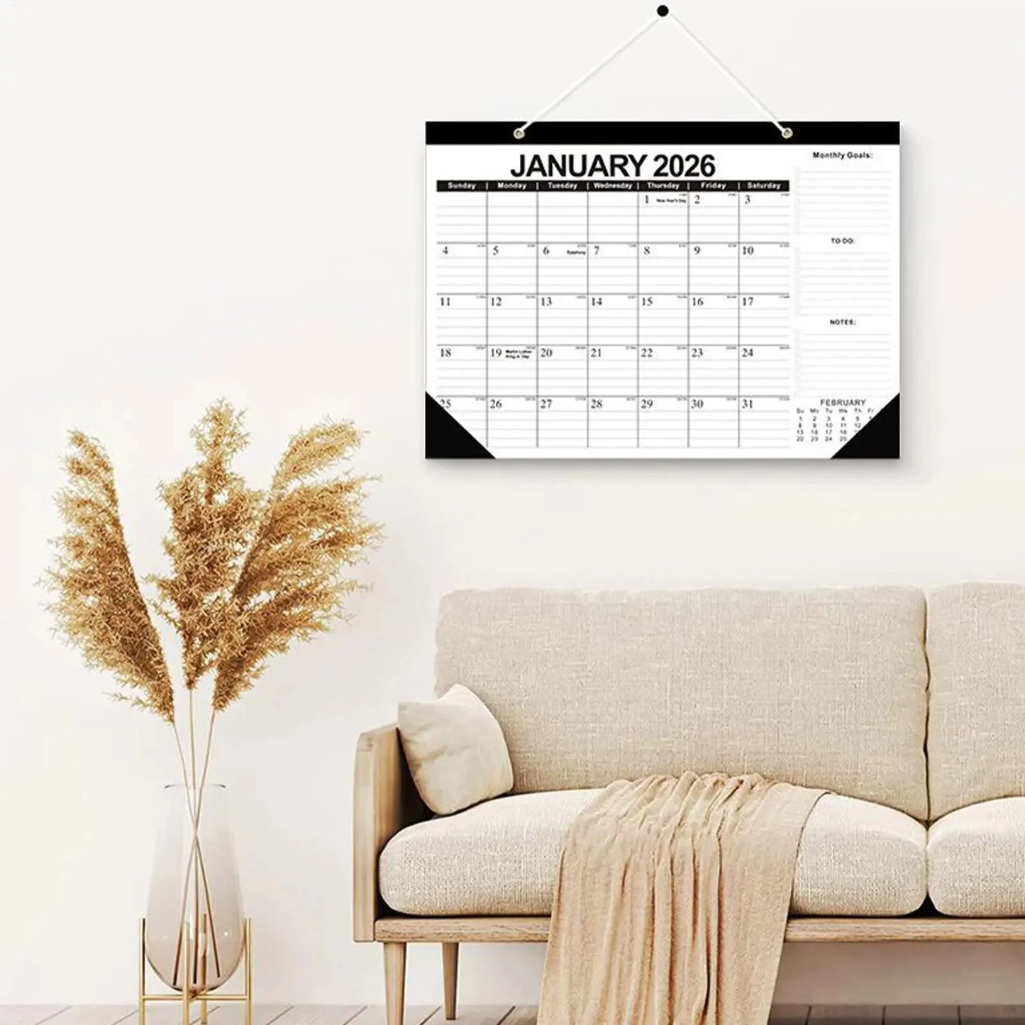 2026–2027 Wall Calendar 18-Month Planner | Home & Office
