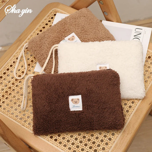 Large Plush Travel Makeup Bag & Cosmetic Organizer Pouch Cosmetic Travel Bag Oasis Select