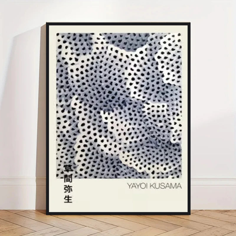Yayoi Kusama Abstract Pumpkin Canvas Wall Art Print | Unframed