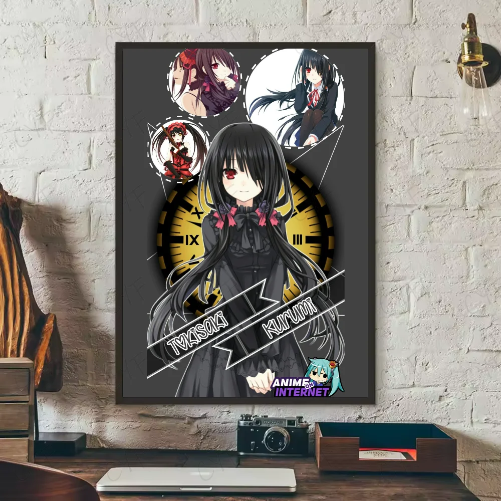 Tokisaki Kurumi Date A Live Anime Poster | HD Waterproof Wall Art Anime Wall Poster Peaceful Pleasures Health and Wellness