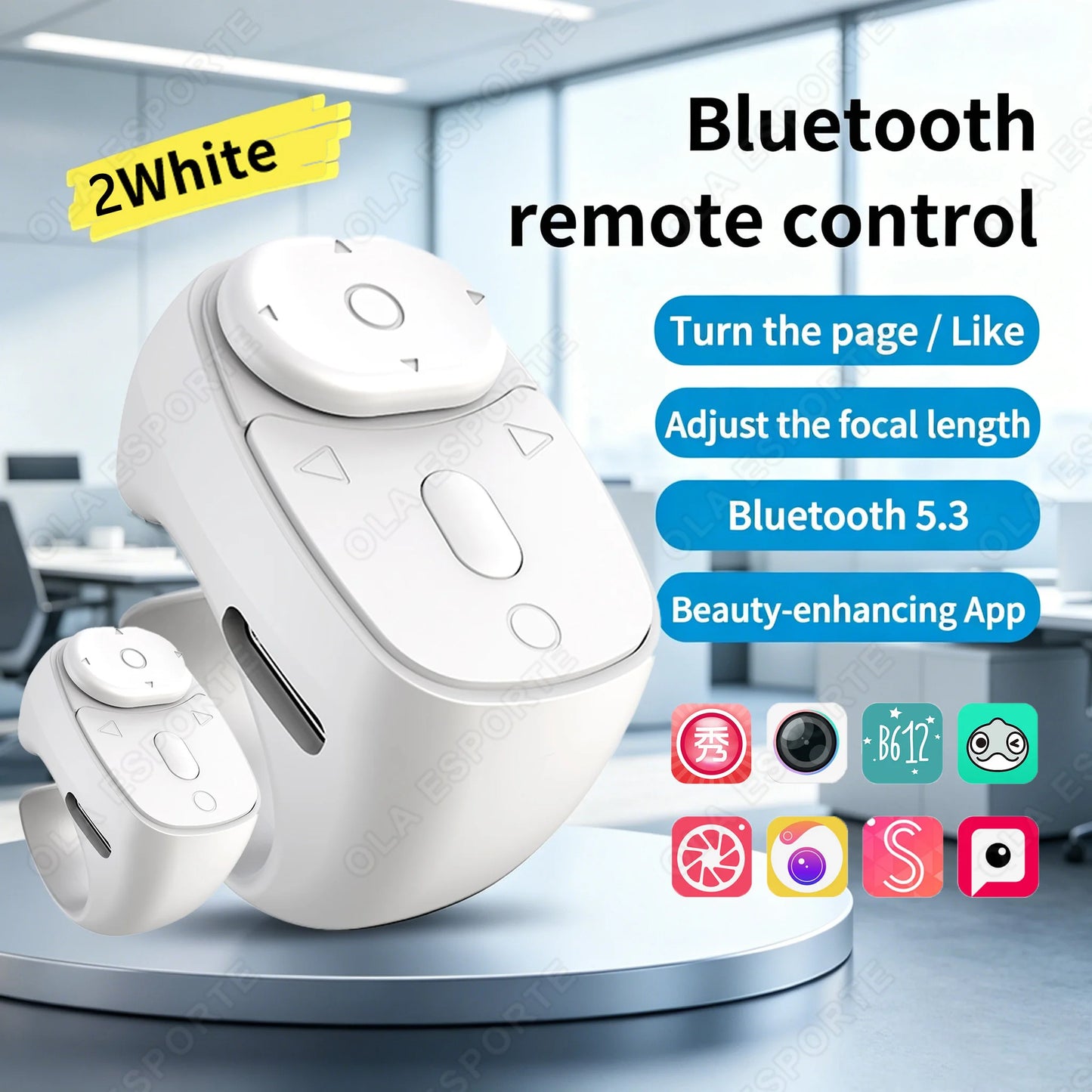2026 New JX-11 Roller Fingertip Ring Remote Control Wireless Bluetooth Mobile Selfie Mice Video Automatic Page Turner Browsing Peaceful Pleasures Health and Wellness 2Wh