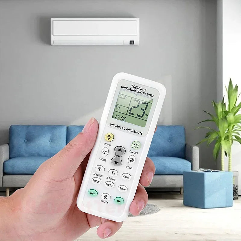 Air Conditioning Universal Remote Control One Click Settings For All Mainstream Brands Without Code LCD Display 1000 In 1 Peaceful Pleasures Health and Wellness