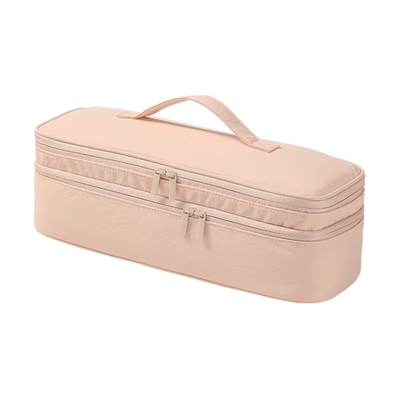 Large Capacity Carring Hair Dryer Storage Bag Dustproof Travel Case Multi-Pocket Organizer Pouch for Dyson Curling Hair Dryer Peaceful Pleasures Health and Wellness Pink