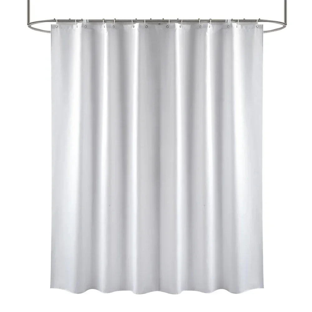 180-230cm Shower Curtains Waterproof Heavy Duty Thick Fabric Bath Curtain for Hotel Bathroom Bathtub Solid White Private Cover Peaceful Pleasures Health and Wellness White 180x230cm