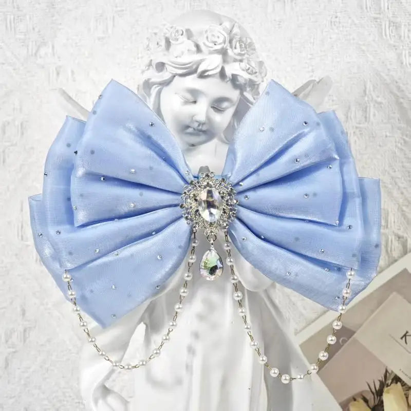 Rhinestone Bow Hair Clip for Girls – Princess Party Accessory