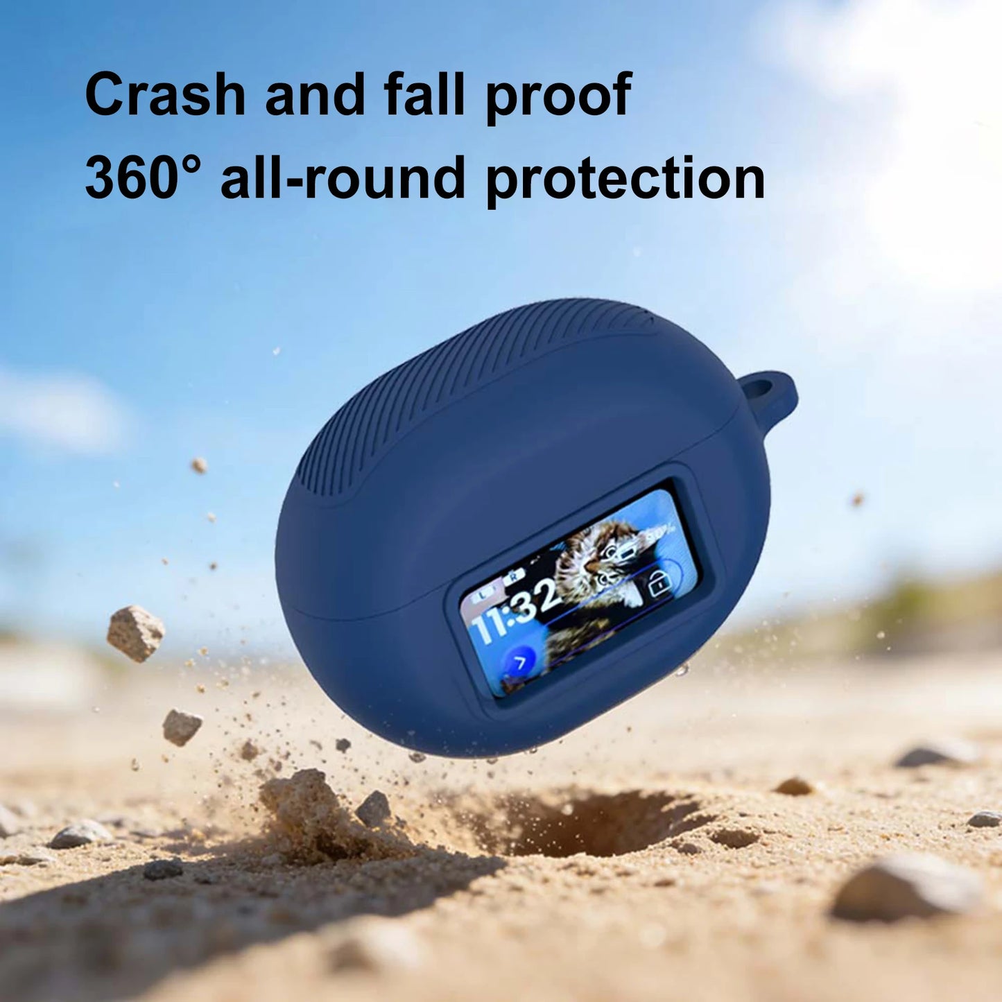 For TOZO NC20 Pro/NC20 Earbud Silicone Cover Washable Case Headphone Protective Case Shockproof Dustproof Case with Carabiner Peaceful Pleasures Health and Wellness
