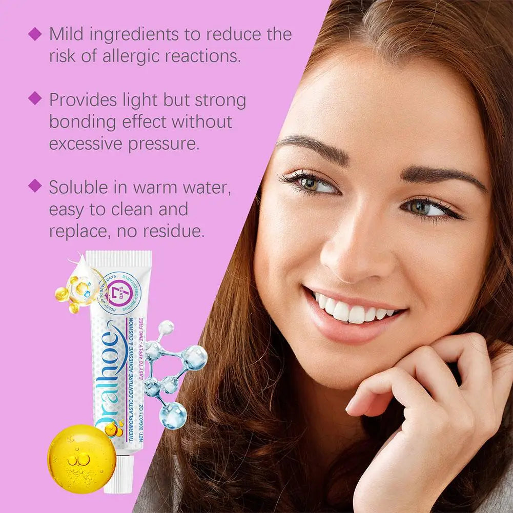 Thermoplastic Denture Adhesive – Secure Fit for Dentures, 20g