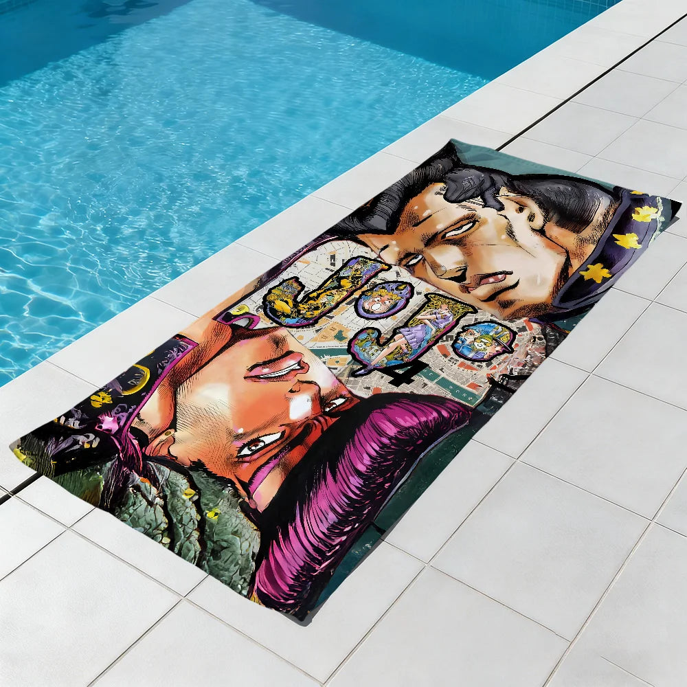 JoJo Anime Beach Towel | Quick Dry Soft Towel for Travel & Gym Anime Beach Towel Peaceful Pleasures Health and Wellness