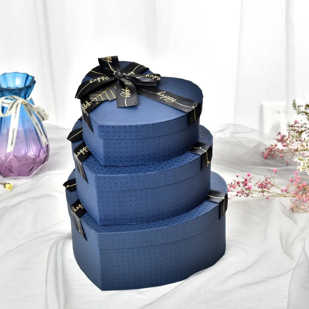 Heart-Shaped Gift Box with Silk Bow Ribbon | Valentine's & Party
