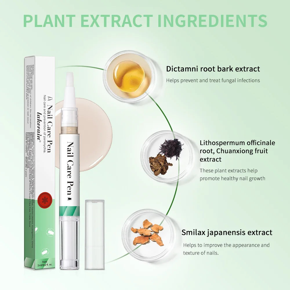 Nail Care Pen Nourish and Moisturize Nails Prevent Fungal Infections Improve Appearance Flat Brush Head Design Daily Nail Care Peaceful Pleasures Health and Wellness