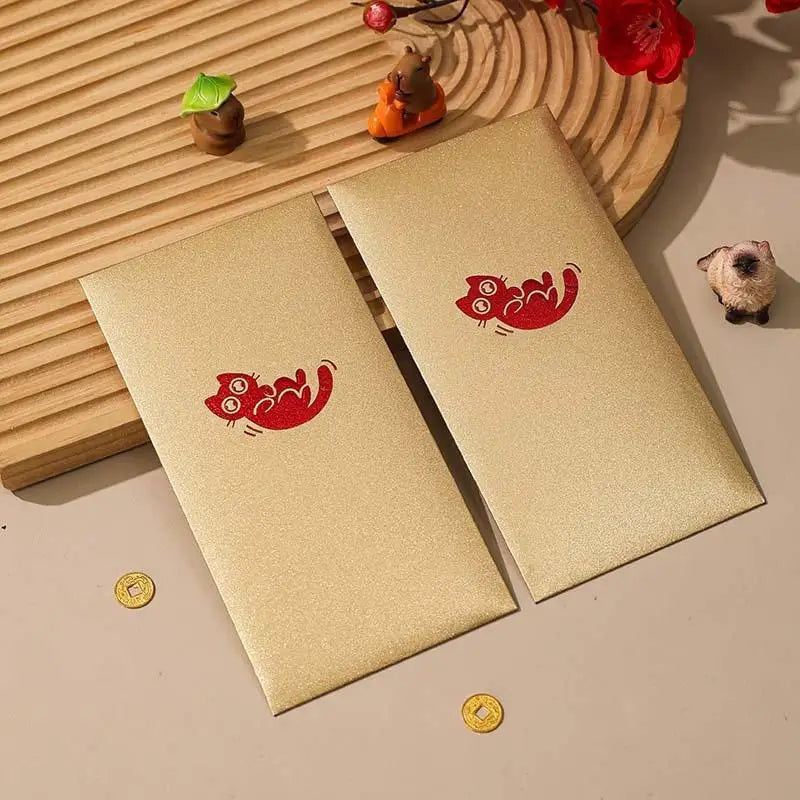 6-Pack Hot Stamping Lucky Money Red Envelopes – Birthday & Wedding
