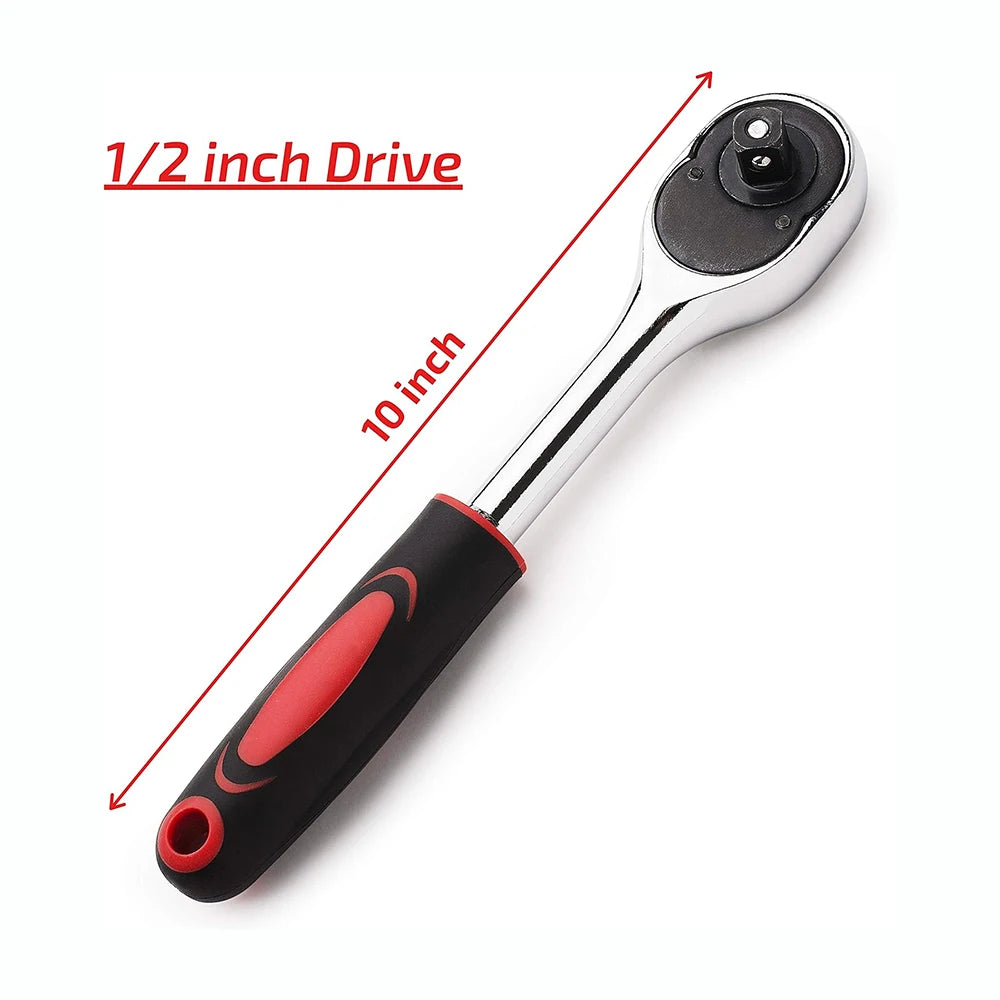 New 1/4 1/2 3/8 Inch Ratchet Wrench 24 Tooth Drive Ratchet Socket Wrench Tool Multi-funtion DIY Hand Tool Ratchet Handle Wrench Peaceful Pleasures Health and Wellness