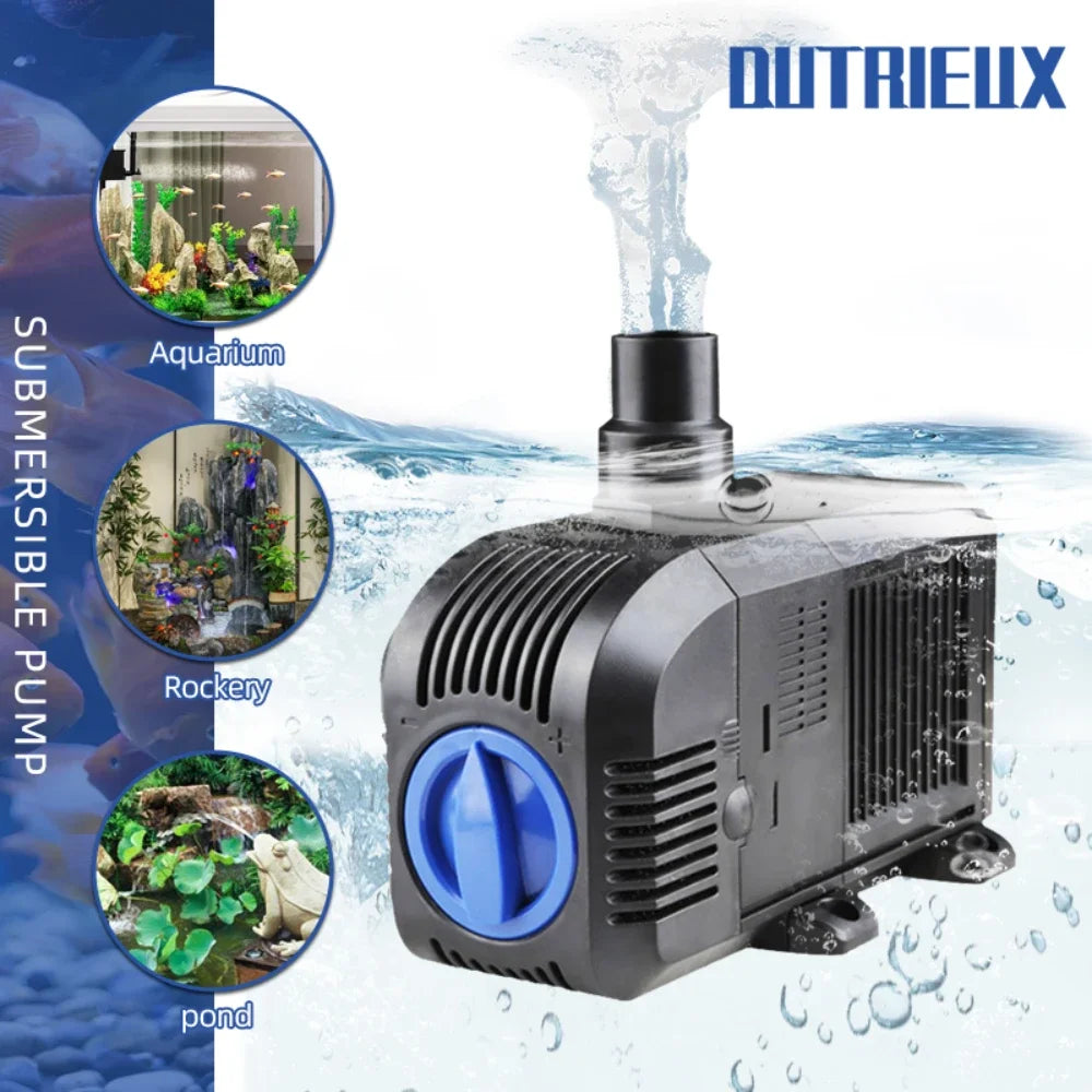 Fish Tank Quiet Frequency Circulating Filtration Pump 7/8/20/25/35/45/55W Multi-Function Submersible Aquarium Water Pond Pumps Peaceful Pleasures Health and Wellness