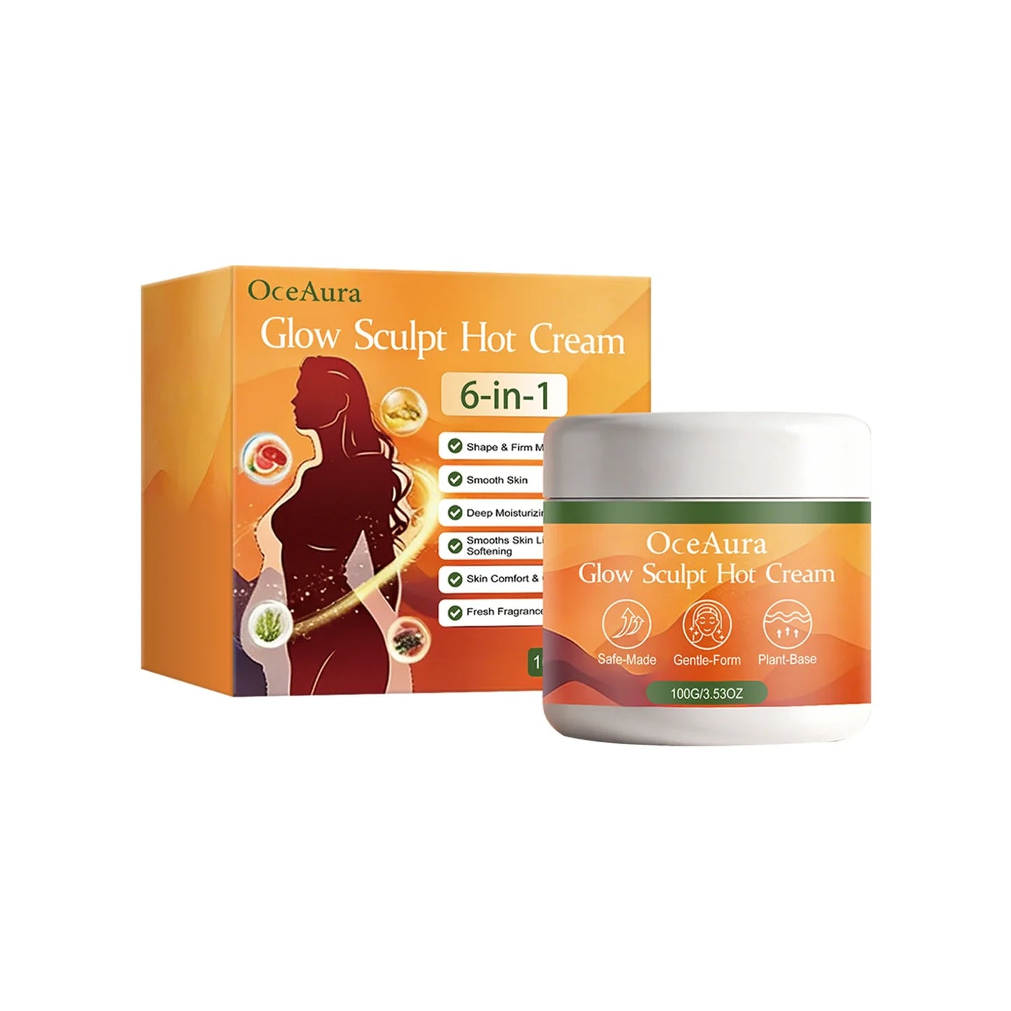 OceAura Body Sculpting Firming Cream – Plant-Based 100g