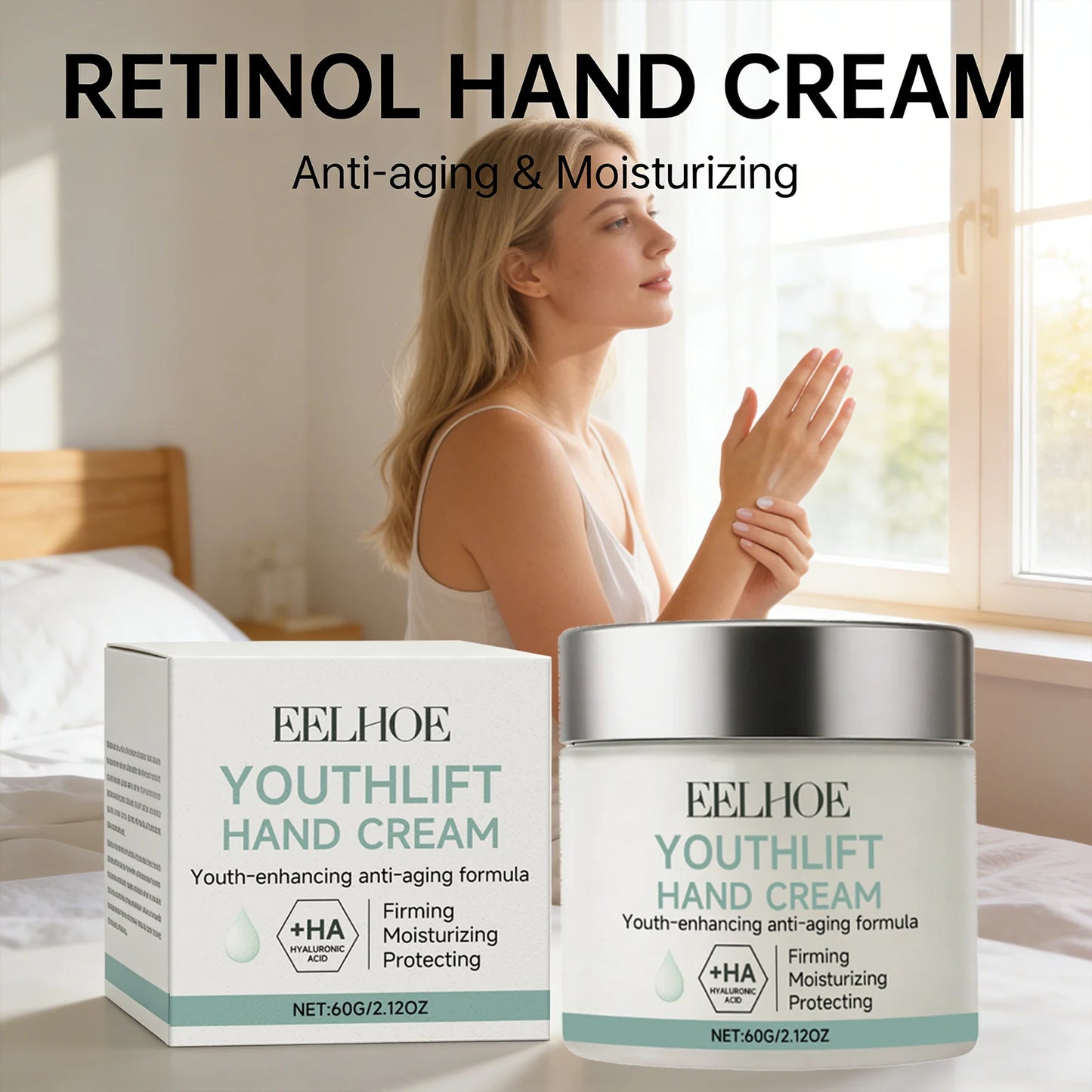 Retinol Hand Cream Nourishing Repair Soften Skin Prevent Dryness Cracking Beauty Long-Lasting Moisturizing Hand Skincare Lotion Peaceful Pleasures Health and Wellness
