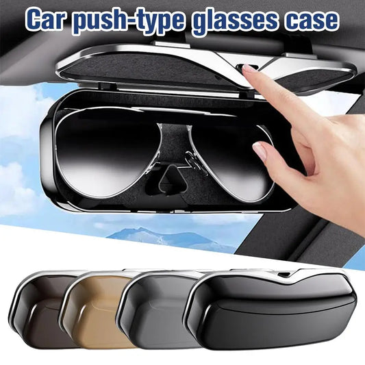 Car Sun Visor Glasses Case – Push-Open Anti-Scratch Holder Car Visor Glasses Case Oasis Select