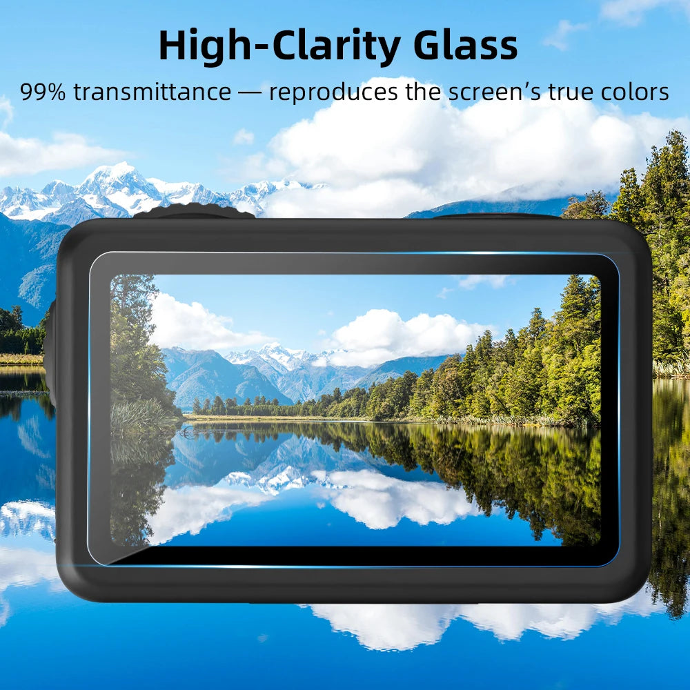 Full-Screen Protection For DJI OSMO ACTION 6 Screen Tempered Glass Protector Application Tool HD Lens Protector Film Accessory Peaceful Pleasures Health and Wellness