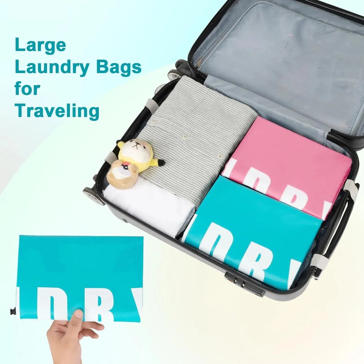 2 Pack XL Laundry Bag, Machine Washable Dirty Clothes Organizer, Large Enough to Hold 4 Loads of Laundry, 24" x 36" Peaceful Pleasures Health and Wellness