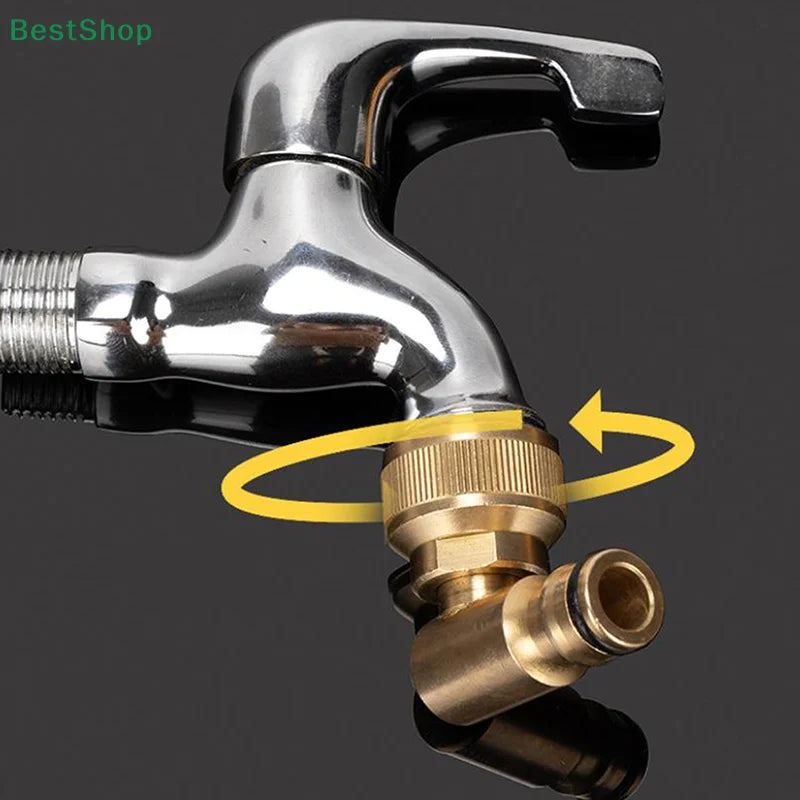 3/4" Brass Swivel Elbow Garden Hose Faucet Adapter