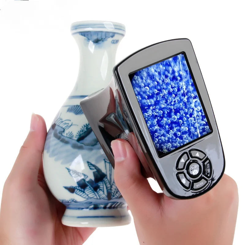 Digital Led Magnifying Glass - 500 Times with Light Magnifying Glass Portable Microscope Video Camera Peaceful Pleasures Health and Wellness