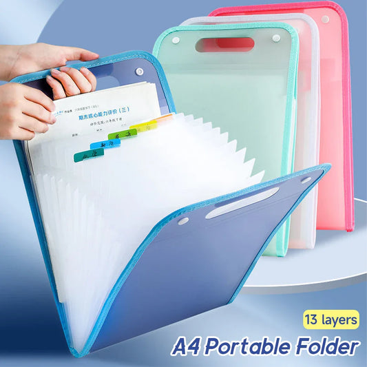 A4 Expanding File Folder – 13-Pocket Document Organizer Bag Expanding File Folder Oasis Select