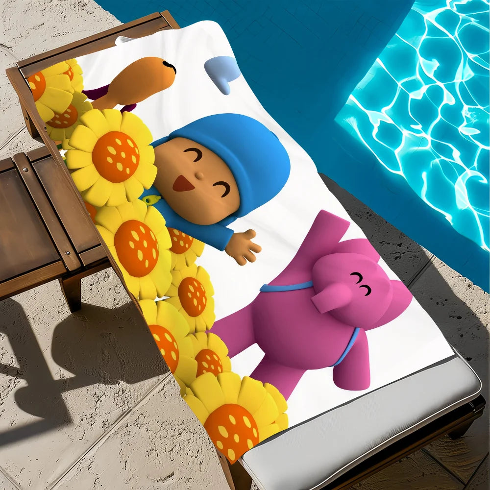 Pocoyo Cartoon Quick-Dry Beach Towel | Soft Pool & Travel Towel