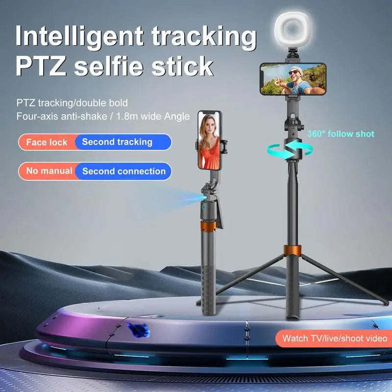 360° AI Face Tracking Selfie Stick Tripod with Fill Lights Peaceful Pleasures Health and Wellness