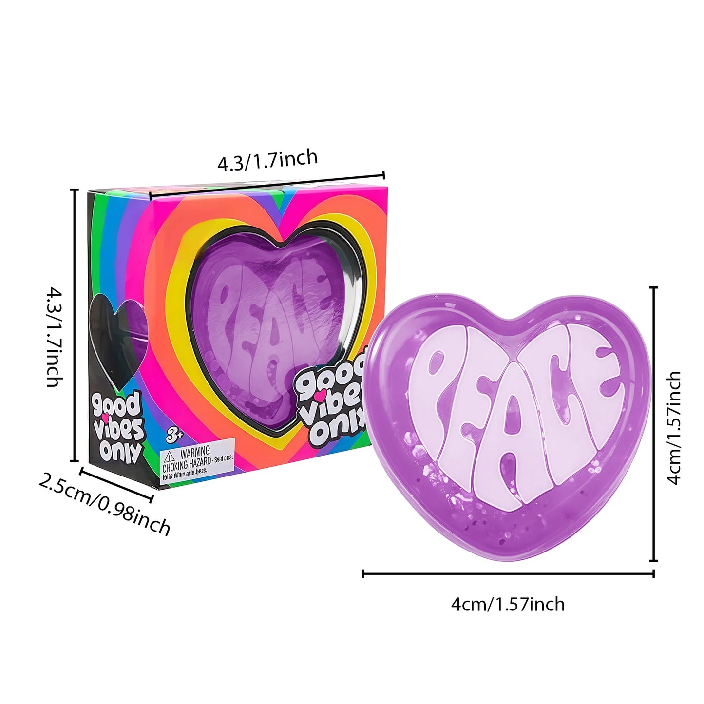Squishy Heart Fidget Toy | Soft Slow Rising Sensory Squeeze Ball
