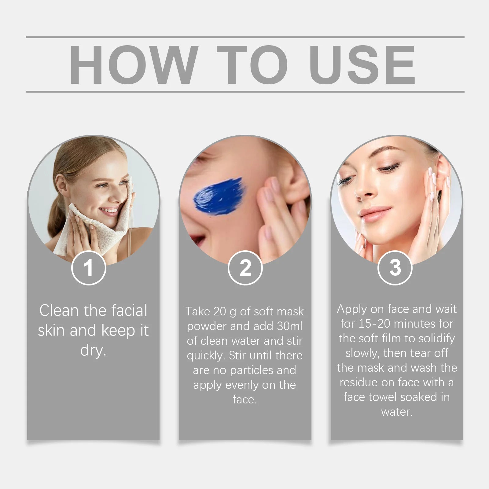 Firming Facial Mask Powder Moisturizing Brightening Gentle Pore Cleansing Glowing Improve Elasticity Soft Smoothing Facial Mask Peaceful Pleasures Health and Wellness