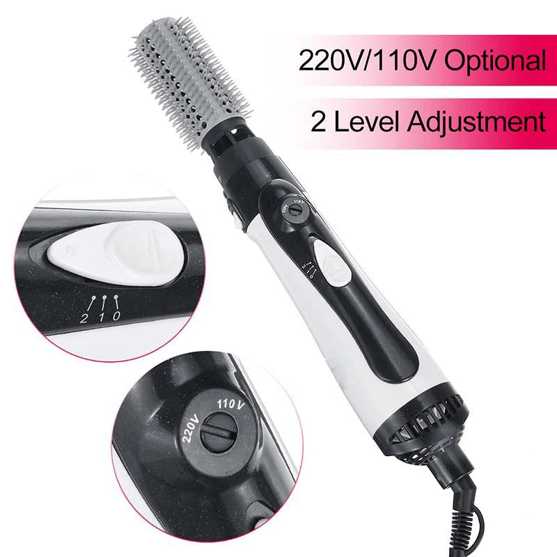 Hair Dryer and Hot Air Brush Professional Negative Ionic Ceramic Volumizer Styler Lightweight One Step Blow Brush Styling Tool Peaceful Pleasures Health and Wellness