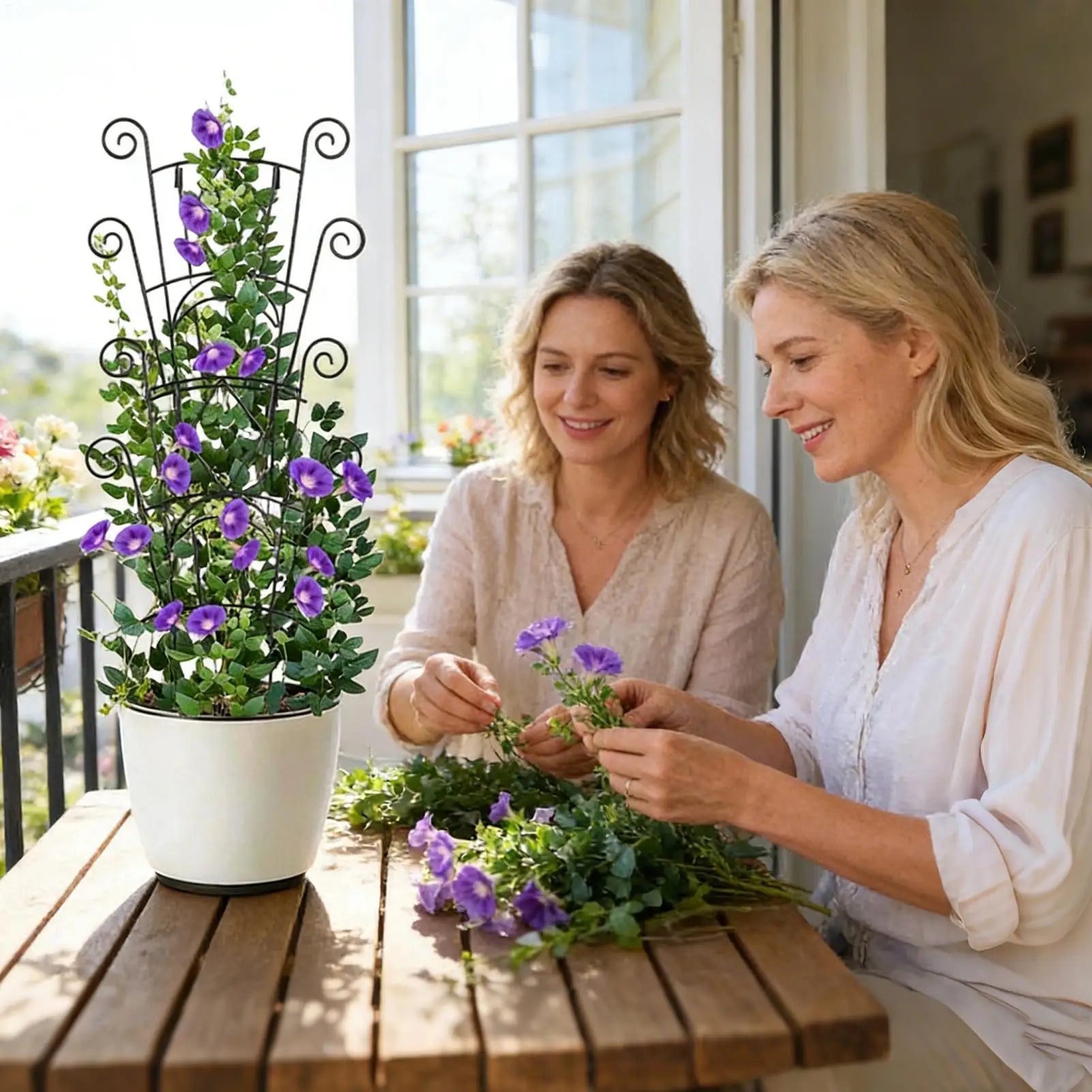 Trellis For Climbing Plants Indoor Garden Metal Plant Support Clematis Stakes For Indoor Outdoor Balcony Vines Pothos Monstera Peaceful Pleasures Health and Wellness