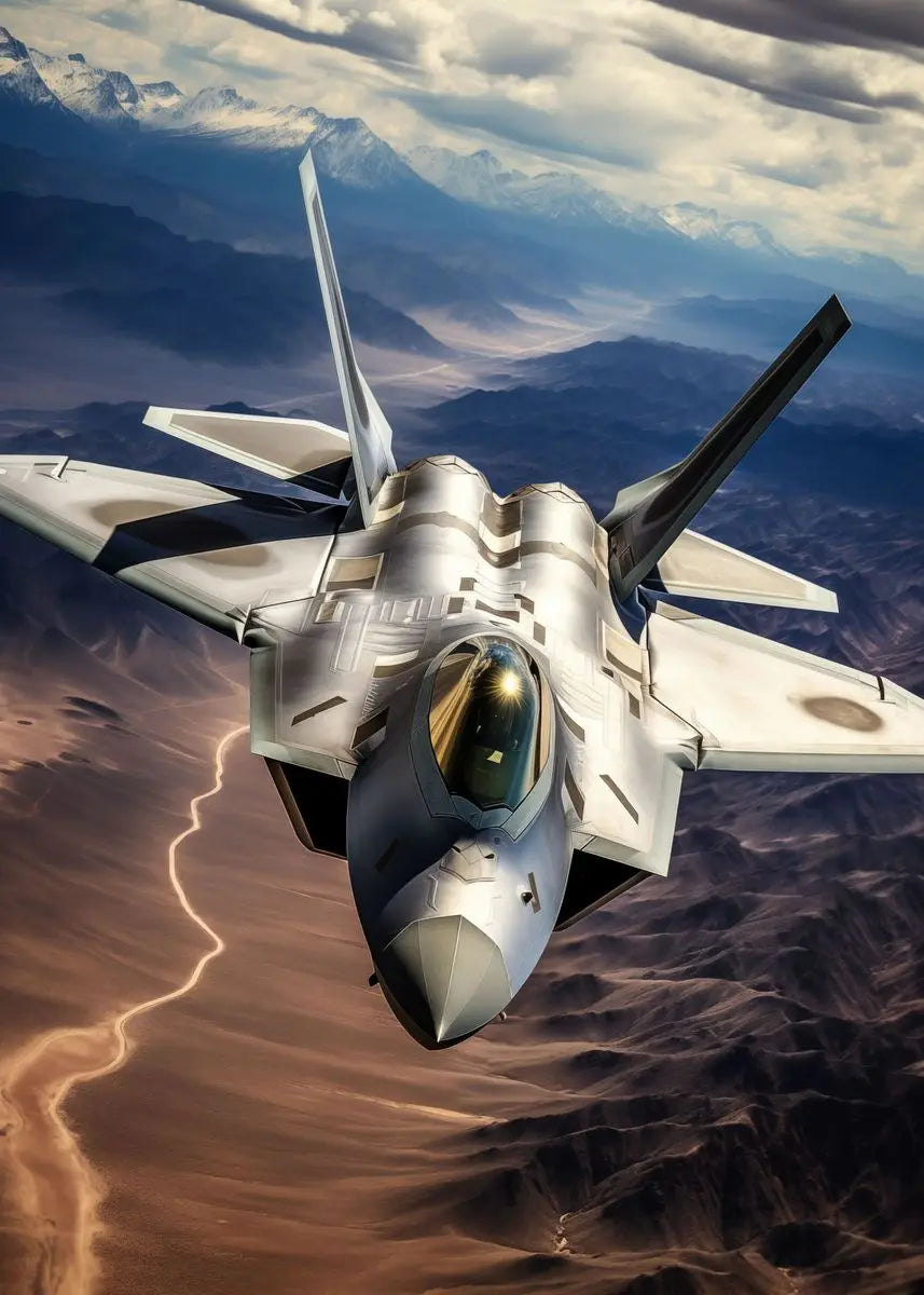 Military Fighter Jet Canvas Wall Art | Aviation Poster Decor