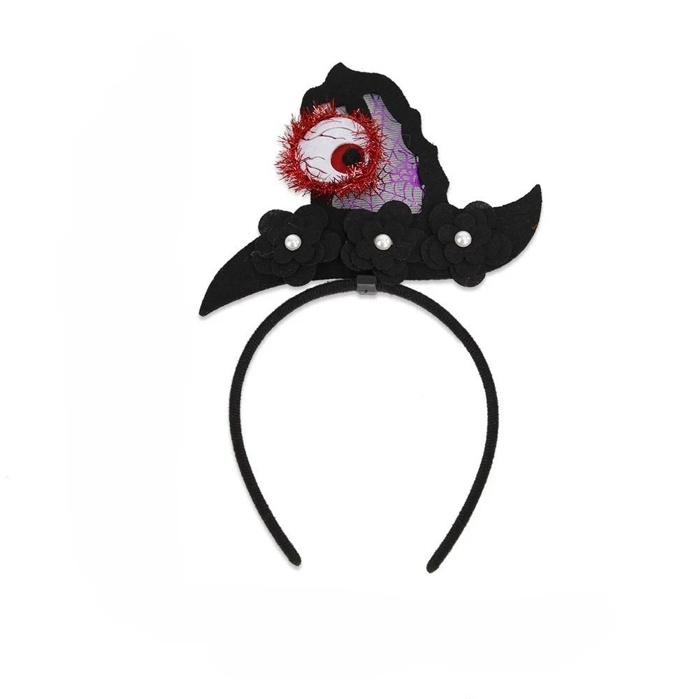 Halloween Witch Hat Headband with 3D Spider | Costume Hair Hoop