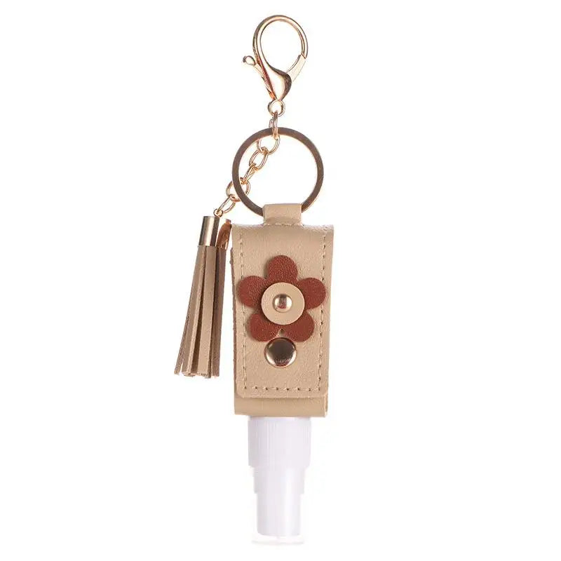 30ml Refillable Spray Bottle Keychain | Faux Leather & Tassel