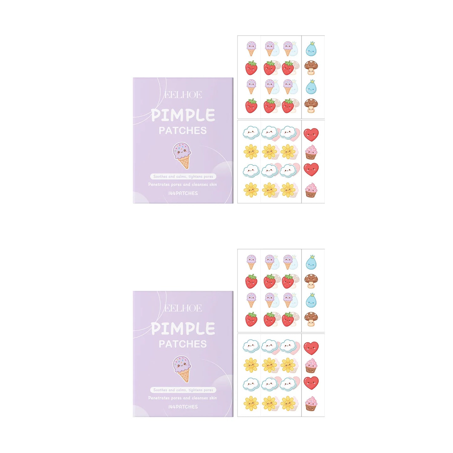 144pc Salicylic Acid Hydrocolloid Acne Patches – Invisible Pimple