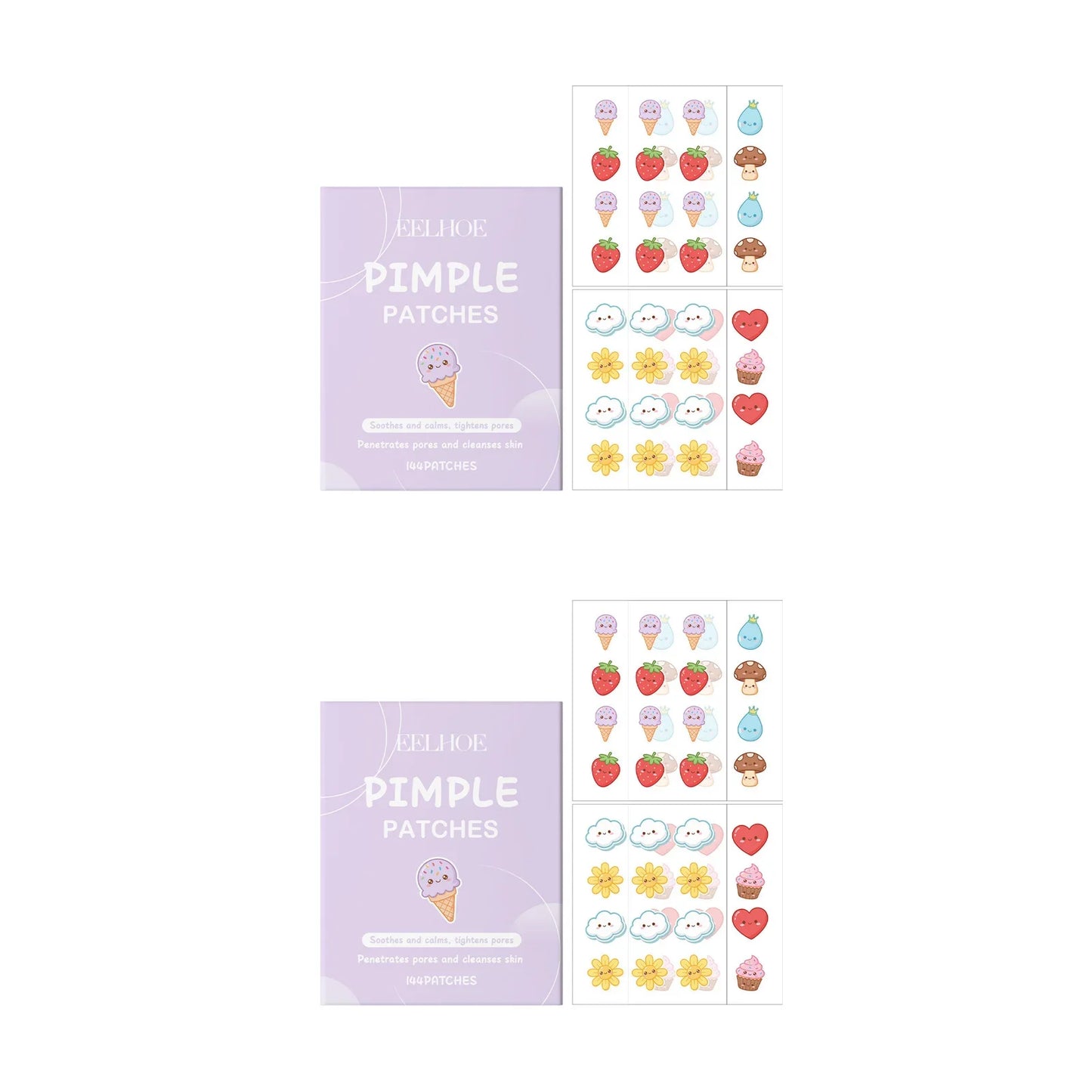 144pc Salicylic Acid Hydrocolloid Acne Patches – Invisible Pimple
