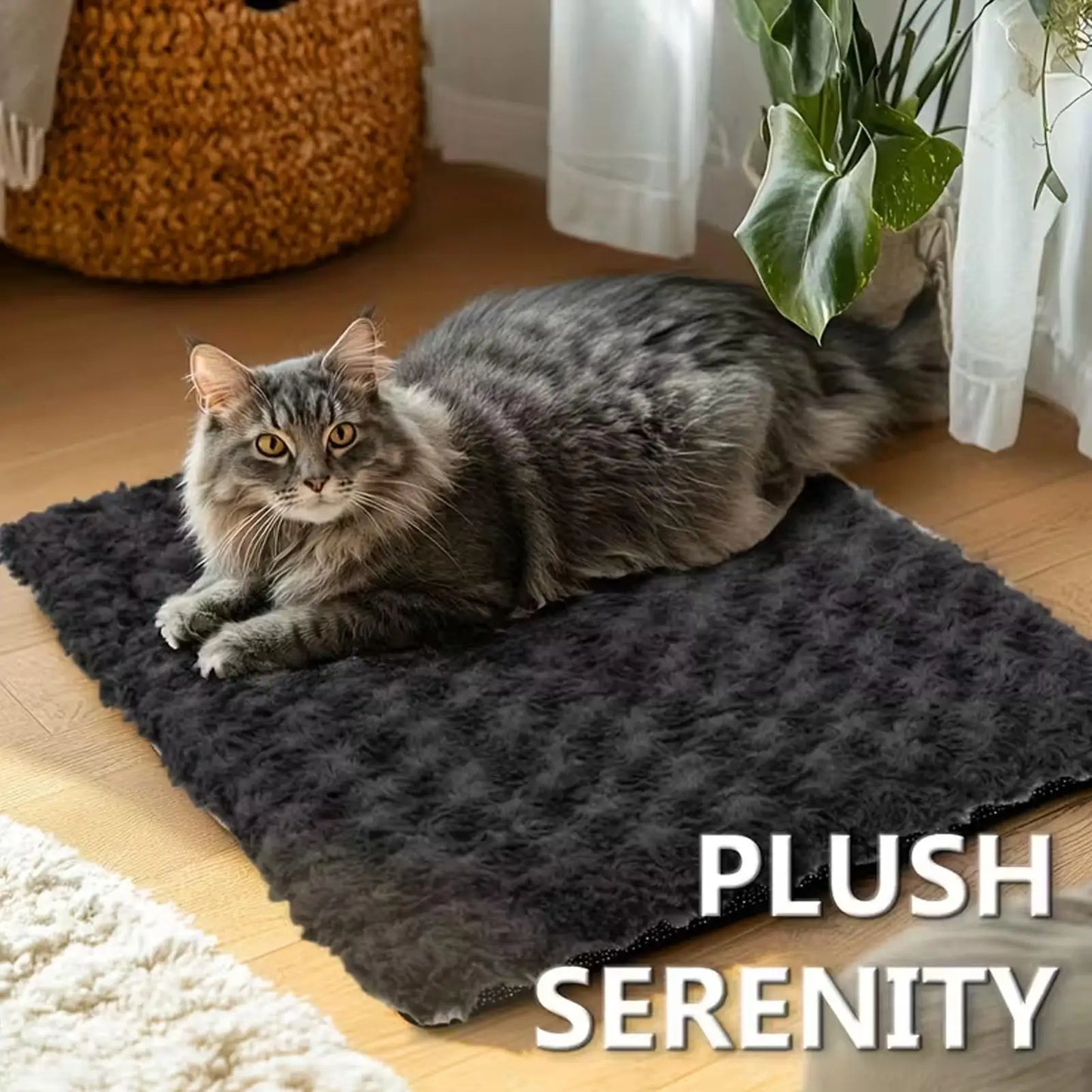 Self-Warming Cat & Dog Bed Mat | Plush Non-Slip Thermal Pad