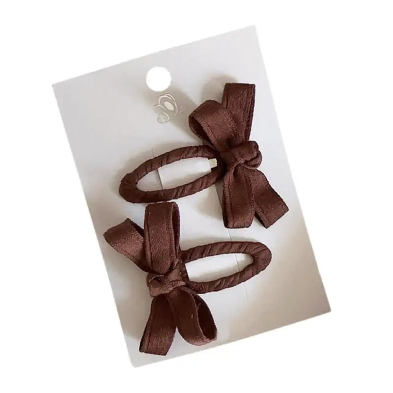 Girls Bowknot Hair Clips – Cute Toddler Hairpins (1 Pair)