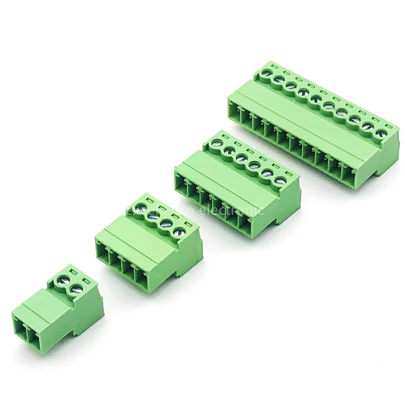 5Sets 15EDGRK 3.81mm 2/3/4/5/6-12 pin right angle screw terminal block connector 3.81MM pitch Plug + Pin Header Socket Peaceful Pleasures Health and Wellness