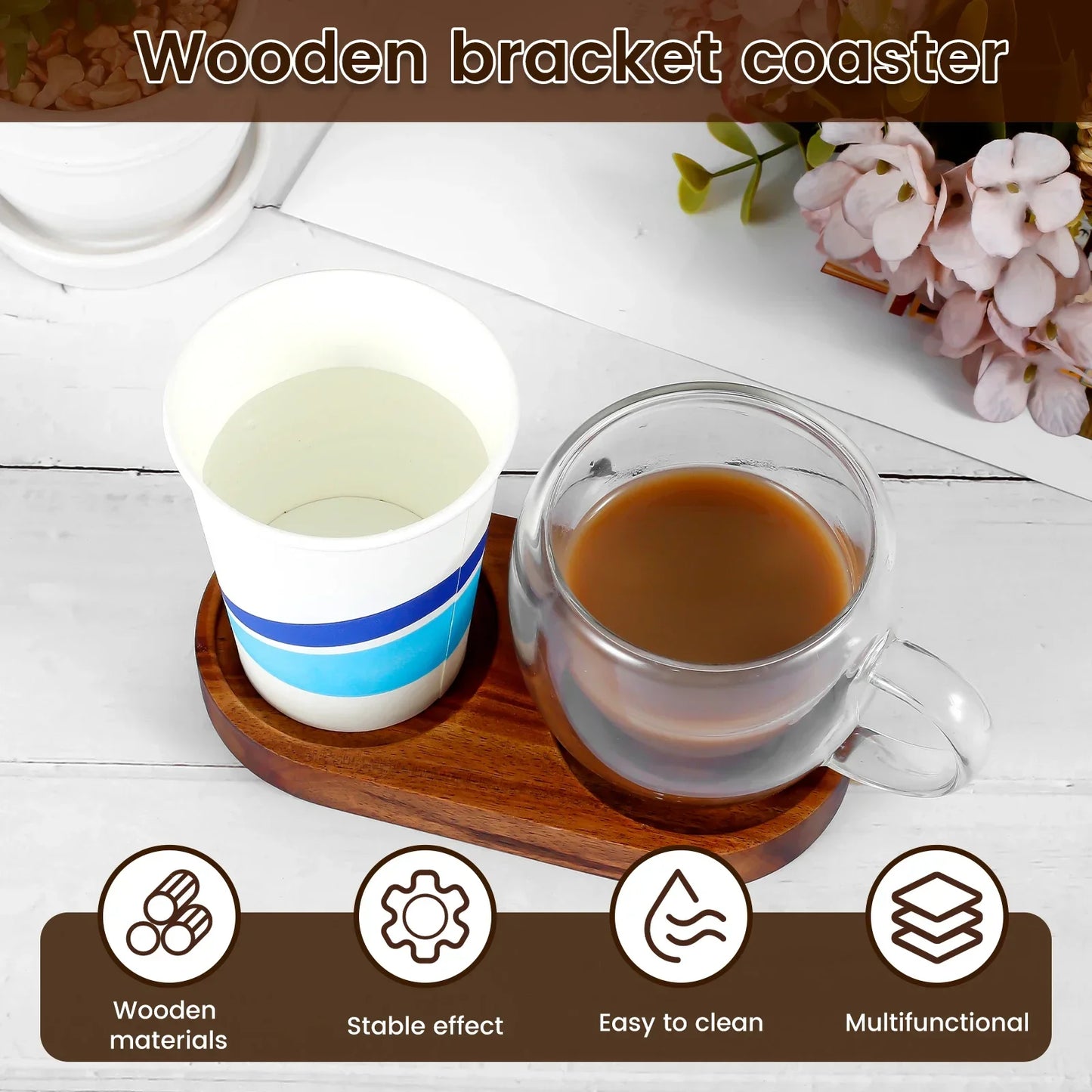 Kitchen Storage Holder Salt and Pepper Mill Tray Multipurpose Wood Tray bracket Pepper Mill Holder Salt Grinder Base Accessories Peaceful Pleasures Health and Wellness