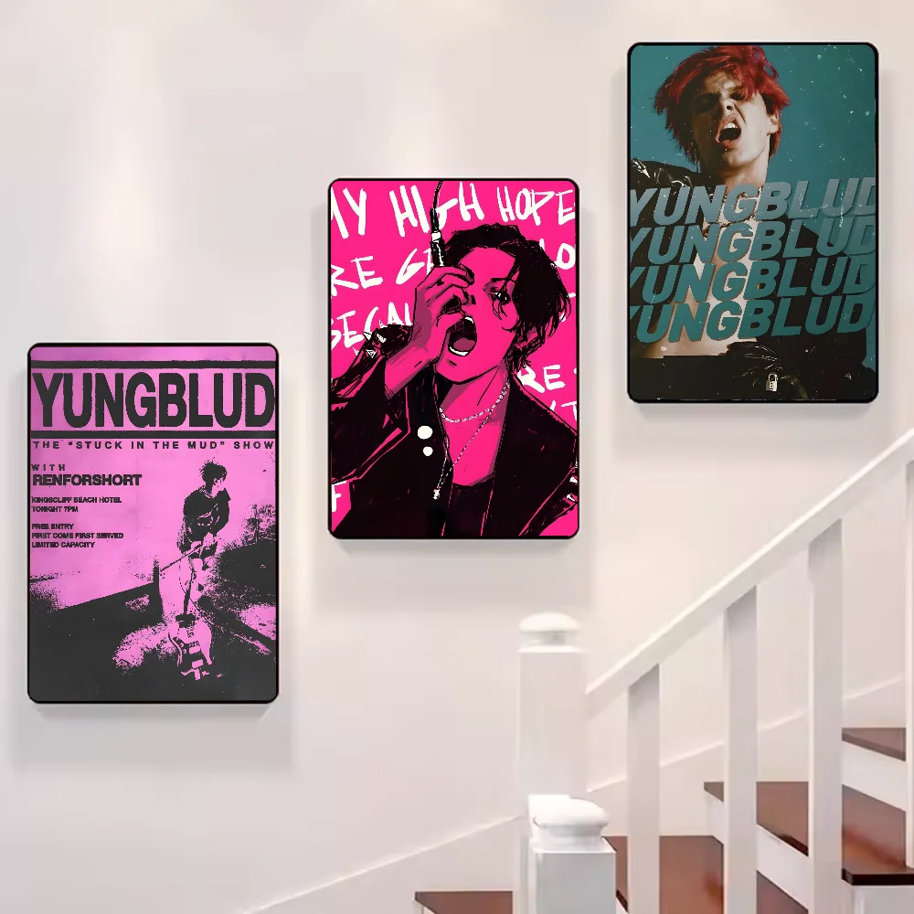fashion Y-YUNGBLUD Singer Poster HD art sticky wall waterproof home living room bedroom bar aesthetic decoration Peaceful Pleasures Health and Wellness