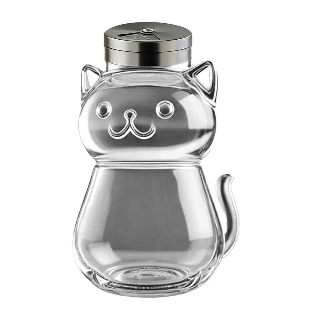 Salt Dispenser Cute Pepper Container With Lid Clear Empty Salt Bottles For Home Kitchen Table Barbecue Rv Camper Farmhouse Fall Peaceful Pleasures Health and Wellness China Mainland cat