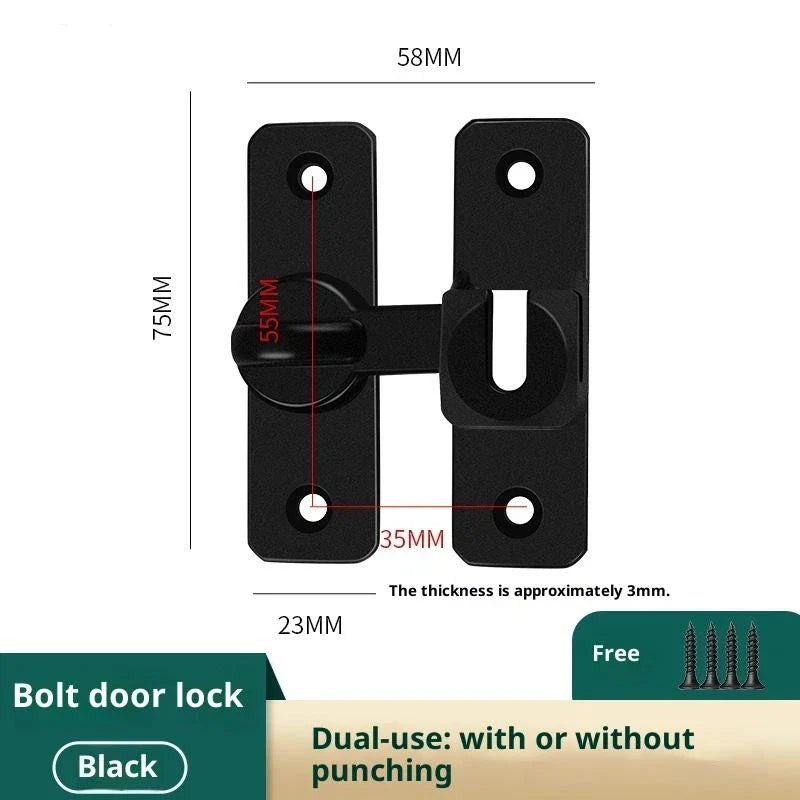 Zinc Alloy 90° Sliding Door Latch | Luminous Barn Gate Bolt