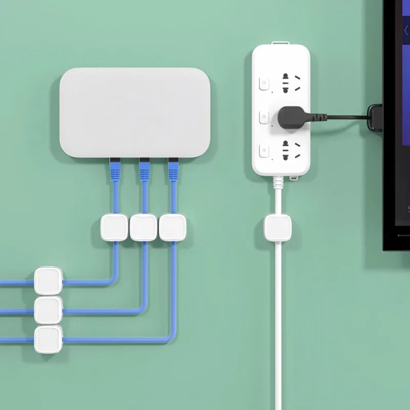 Magnetic Self-Adhesive Cable Organizer Clips | Desk Wire Management