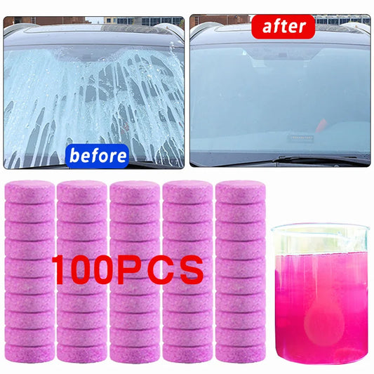 Car Windshield Cleaning Effervescent Tablets | Streak-Free Glass Car Glass Cleaner Tablets Peaceful Pleasures Health and Wellness