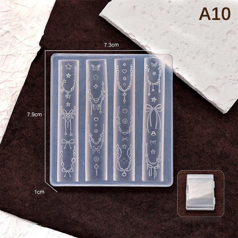 3D Silicone Relief Mold Butterfly Flower Design Nails Diy Design Nail Art Decorations Silicone Nail Mold Nail Accessories Peaceful Pleasures Health and Wellness A10