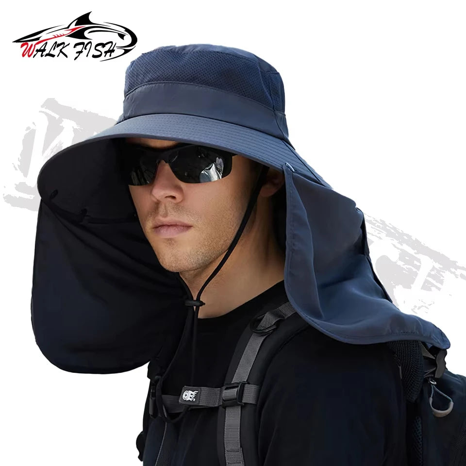 Summer Fishing Cap with UV Protection & Waterproof Mesh Peaceful Pleasures Health and Wellness Dark gray