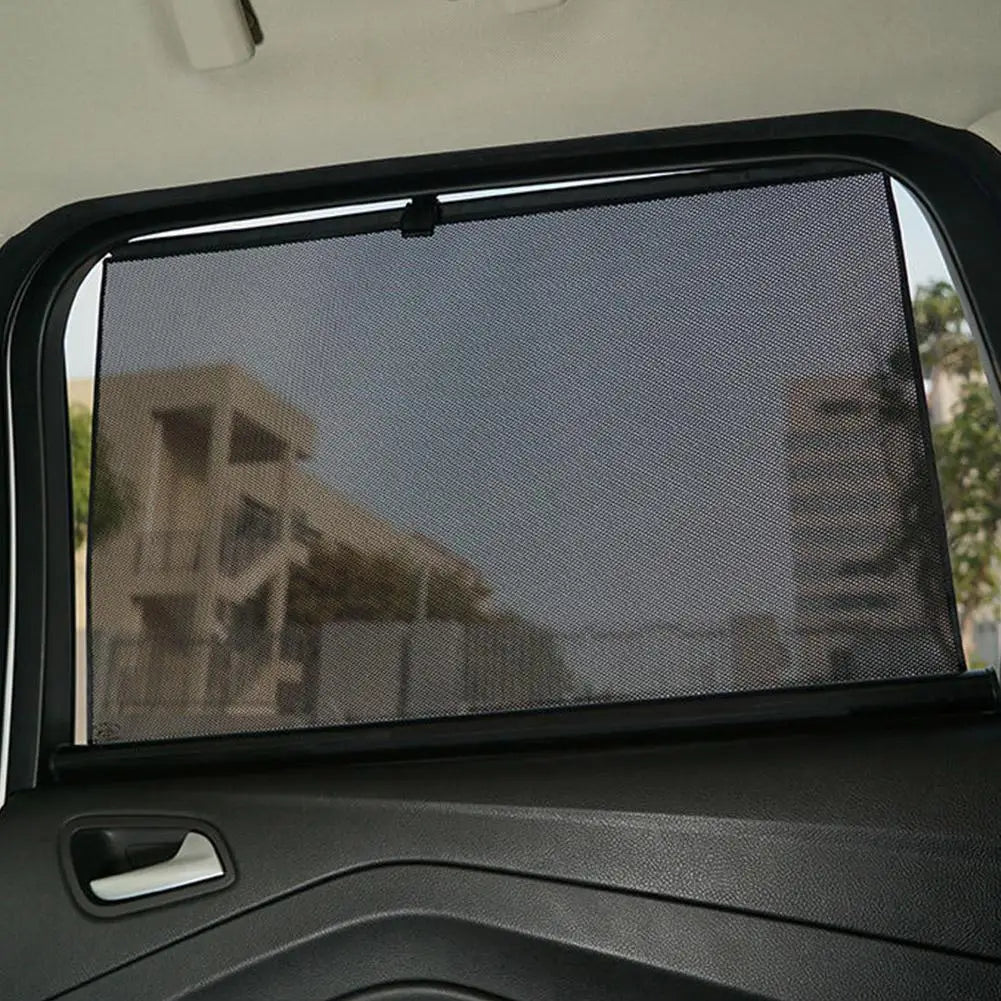 Universal Car Side Window Sunshad Automatic Retractable Car Window Curtain, UV Protection Heat Insulation Car Privacy Sun Shade Peaceful Pleasures Health and Wellness