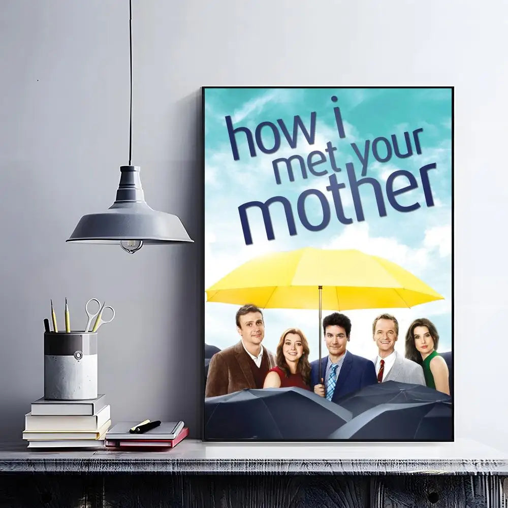 How I Met Your Mother Poster – HD Self-Adhesive Wall Art Wall Art Poster Peaceful Pleasures Health and Wellness Black6 40X50cmNoframe